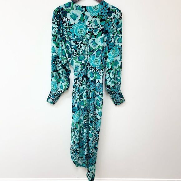 Smythe Draped  Floral Midi Dress Size 2 - Picture 6 of 7